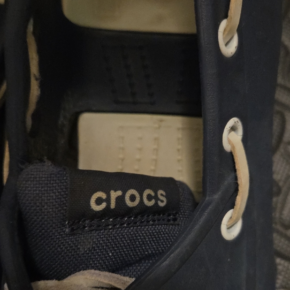 CROCS Dark Blue Boat Shoes - Picture 2 of 7